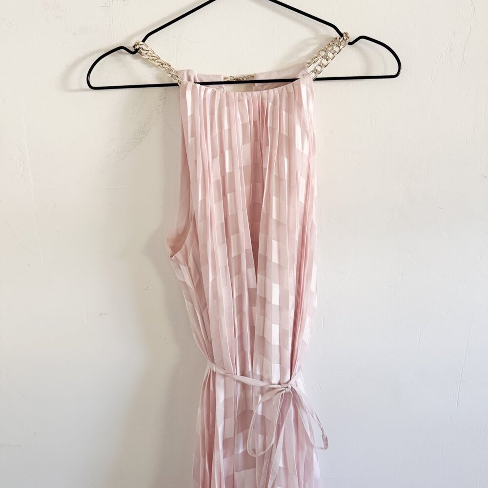 NWT Ted Baker Pink Sasski Pleated Maxi Dress 3/L - Picture 3 of 10